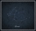 Draco star constellation, Night sky, Cluster of stars, Deep space, Dragon Royalty Free Stock Photo